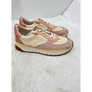 Madewell Kickoff Colorblock White Tan Leather Trainer Sneakers Womens 7 Mens5.5
